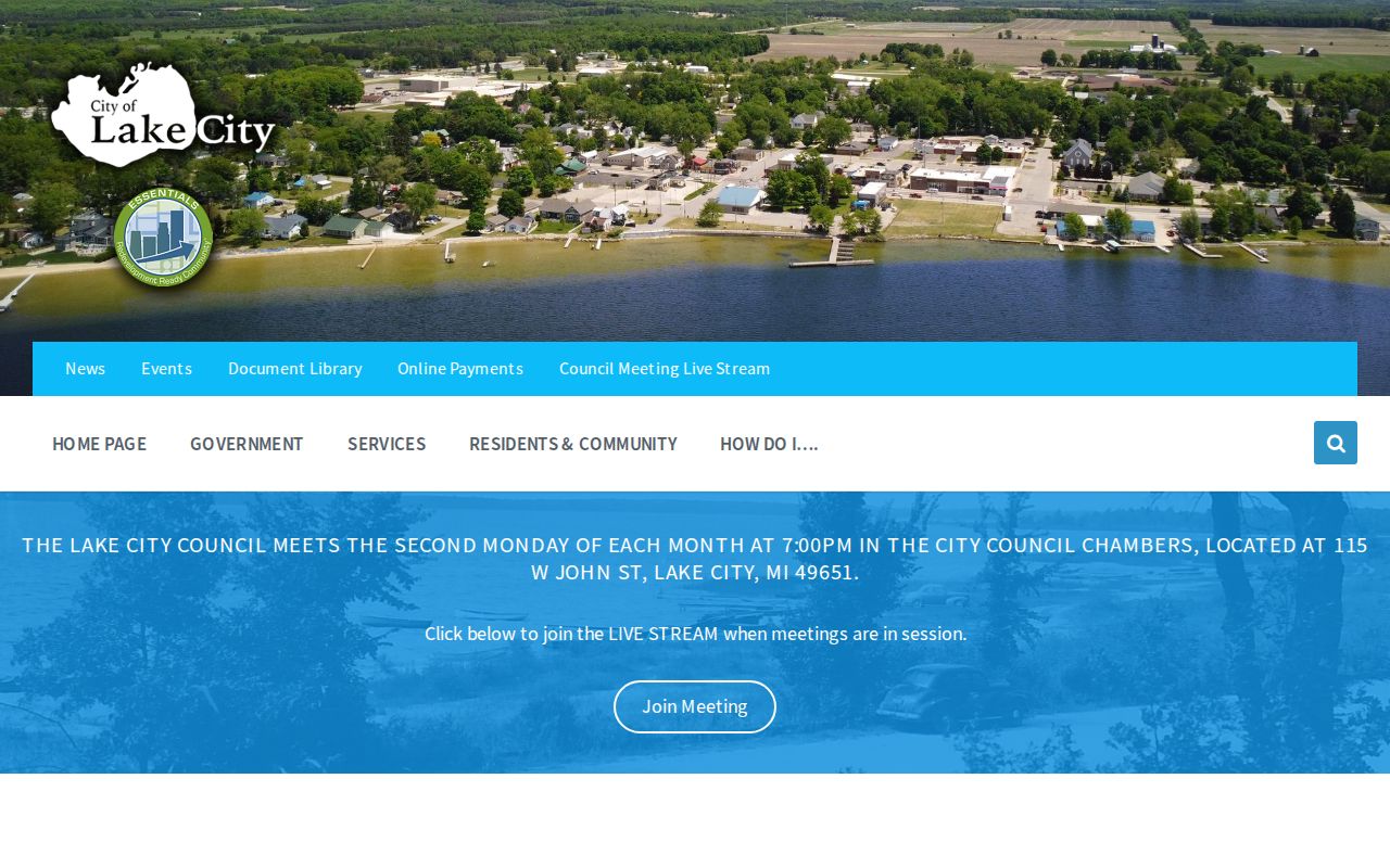 Missaukee County municipal court warrant records: Lake City hall and council chambers